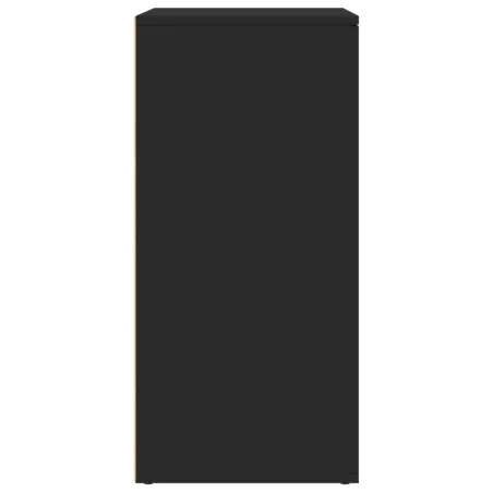 Buffets 2 pcs noir 79x38x80 cm bois d'ingénierie