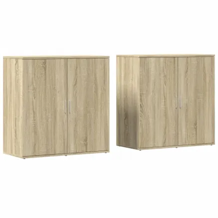 Buffets 2 pcs chêne sonoma 79x38x80 cm bois d'ingénierie 2