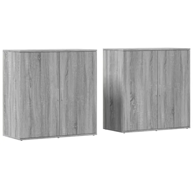 Buffets 2 pcs sonoma gris 79x38x80 cm bois d'ingénierie