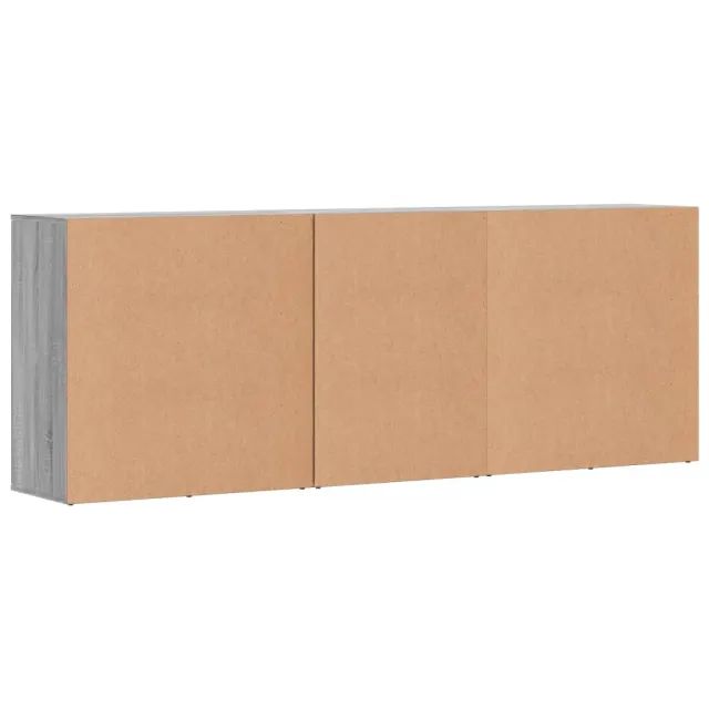 Buffets 3 pcs Sonoma gris Bois d'ingénierie