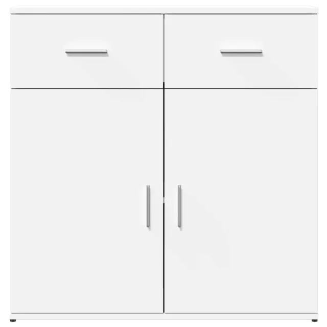 Buffets 2 pcs blanc 79x38x80 cm bois d’ingénierie