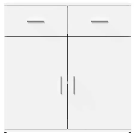 Buffets 2 pcs blanc 79x38x80 cm bois d’ingénierie
