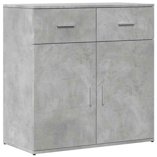 Buffets 2 pcs gris béton 79x38x80 cm bois d'ingénierie