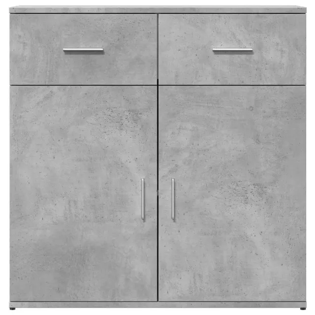 Buffets 2 pcs gris béton 79x38x80 cm bois d'ingénierie