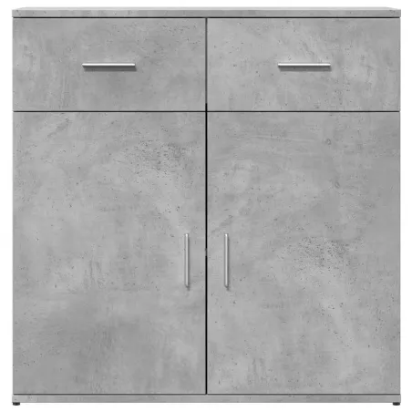 Buffets 2 pcs gris béton 79x38x80 cm bois d'ingénierie