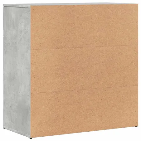 Buffets 2 pcs gris béton 79x38x80 cm bois d'ingénierie