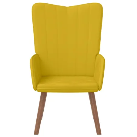 Chaise de relaxation Jaune moutarde Velours