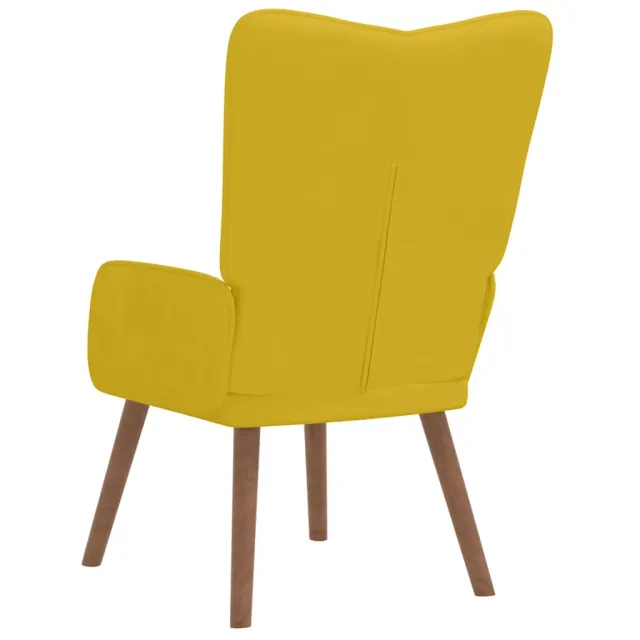 Chaise de relaxation Jaune moutarde Velours