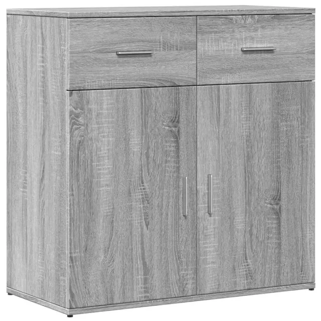Buffets 2 pcs sonoma gris 79x38x80 cm bois d'ingénierie