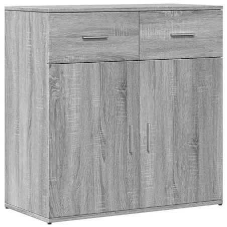 Buffets 2 pcs sonoma gris 79x38x80 cm bois d'ingénierie