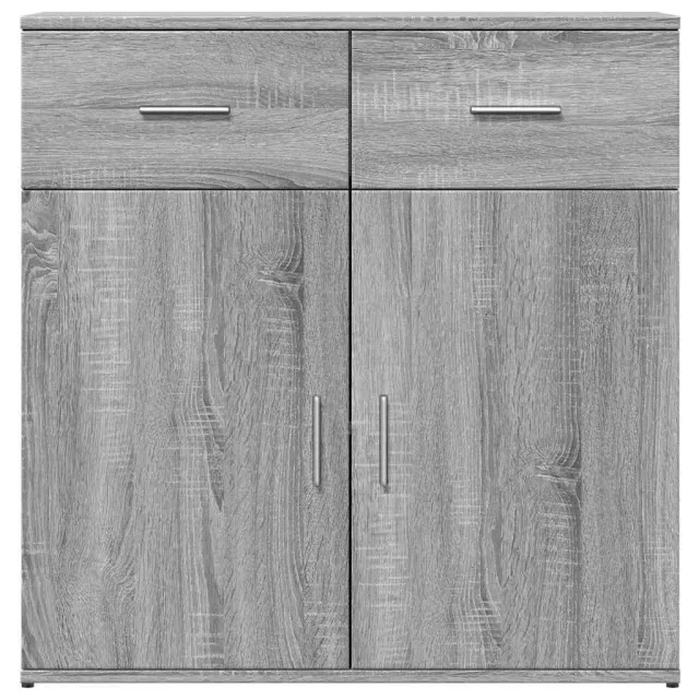 Buffets 2 pcs sonoma gris 79x38x80 cm bois d'ingénierie