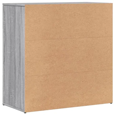 Buffets 2 pcs sonoma gris 79x38x80 cm bois d'ingénierie