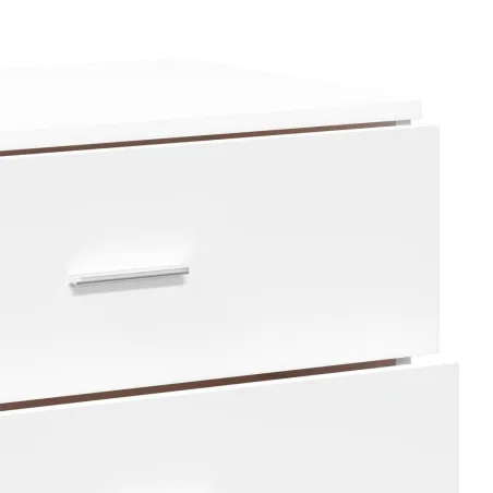 Buffets 2 pcs blanc 60x39x80 cm bois d’ingénierie