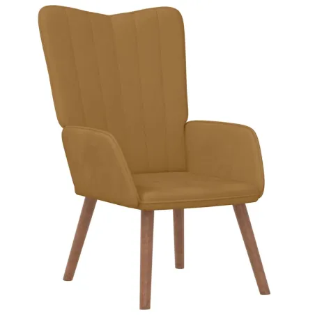 Chaise de relaxation Marron Velours