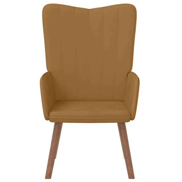 Chaise de relaxation Marron Velours