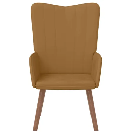 Chaise de relaxation Marron Velours