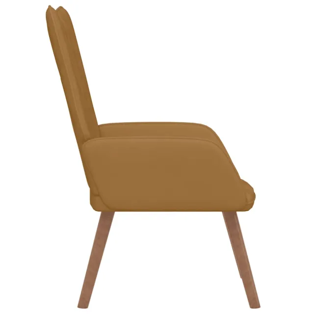 Chaise de relaxation Marron Velours