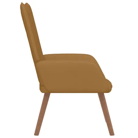 Chaise de relaxation Marron Velours