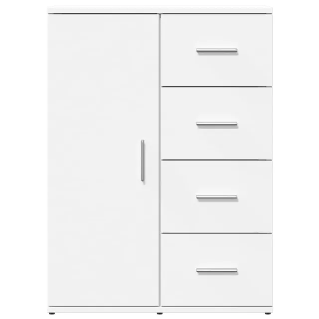 Buffets 2 pcs blanc 59x39x80 cm bois d'ingénierie