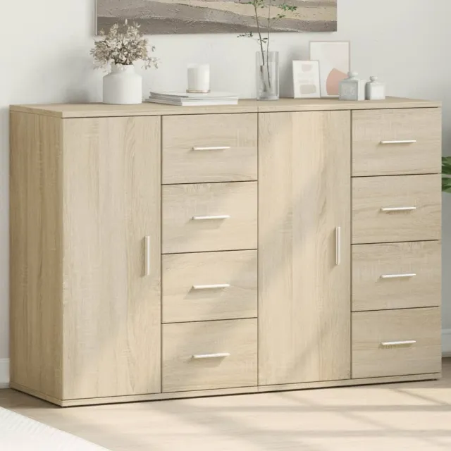 Buffets 2 pcs chêne sonoma 59x39x80 cm bois d'ingénierie