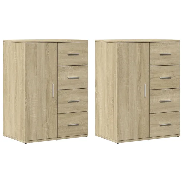 Buffets 2 pcs chêne sonoma 59x39x80 cm bois d'ingénierie
