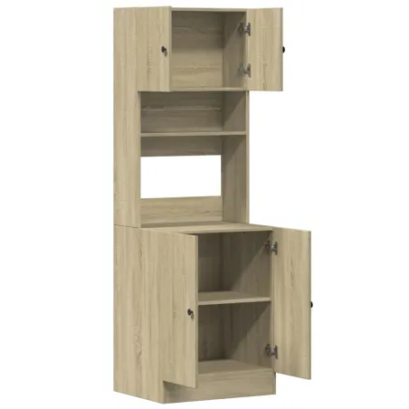 Armoire de cuisine chêne sonoma 60x50x180 cm bois d'ingénierie