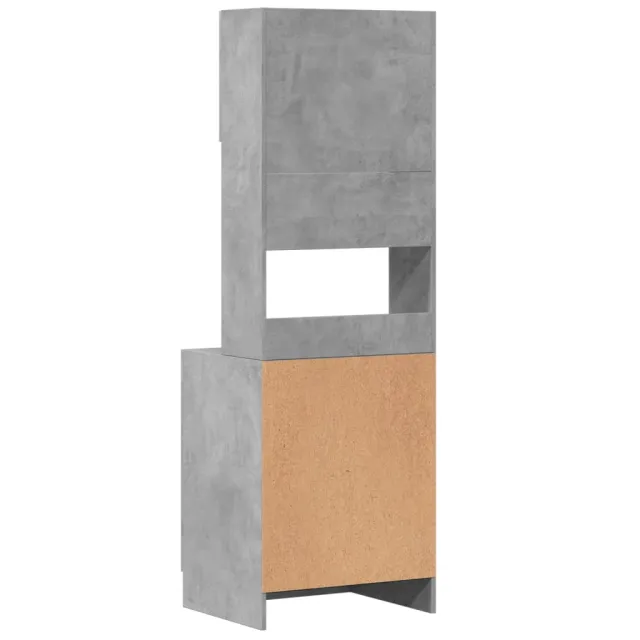 Armoire de cuisine gris béton 60x50x180 cm bois d'ingénierie