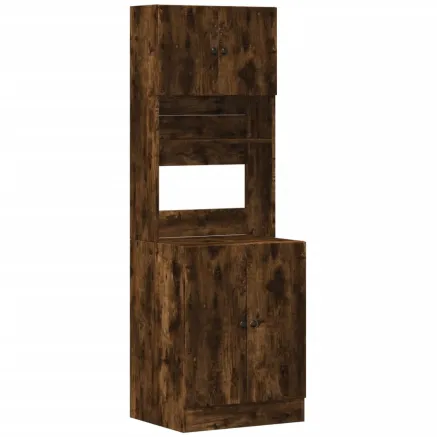 Armoire de cuisine chêne fumé 60x50x180 cm bois d'ingénierie 2