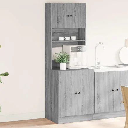 Armoire de cuisine sonoma gris 60x50x180 cm bois d’ingénierie