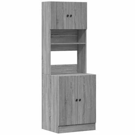 Armoire de cuisine sonoma gris 60x50x180 cm bois d’ingénierie 2