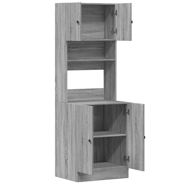 Armoire de cuisine sonoma gris 60x50x180 cm bois d’ingénierie