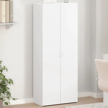 Armoire de classement blanc 60x32x153 cm bois d'ingénierie