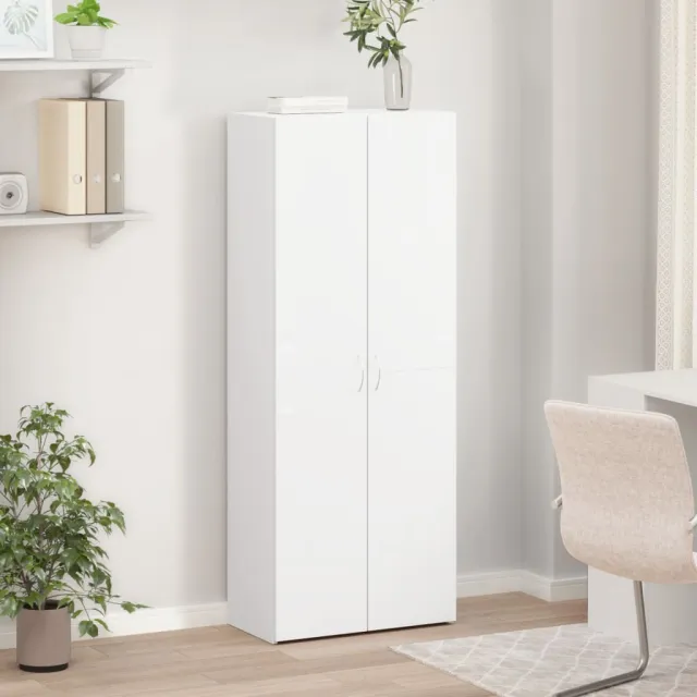 Armoire de classement blanc 60x32x153 cm bois d'ingénierie