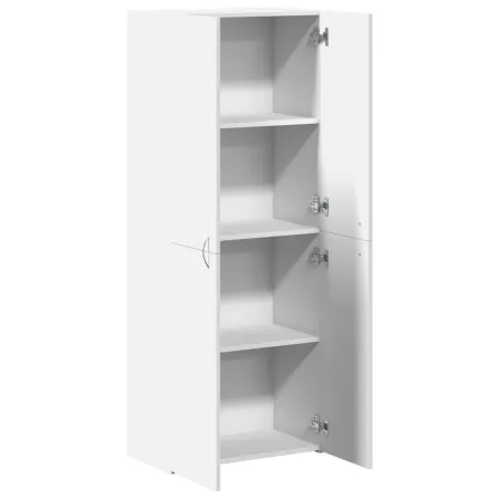 Armoire de classement blanc 60x32x153 cm bois d'ingénierie