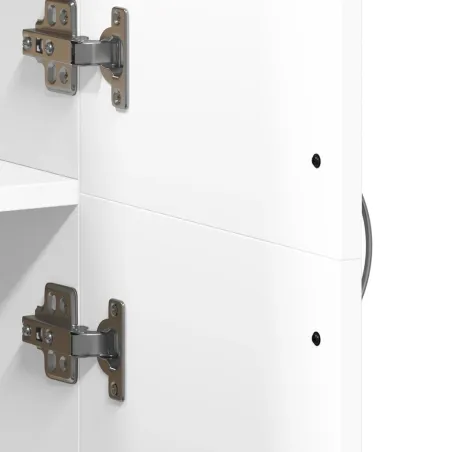 Armoire de classement blanc 60x32x153 cm bois d'ingénierie