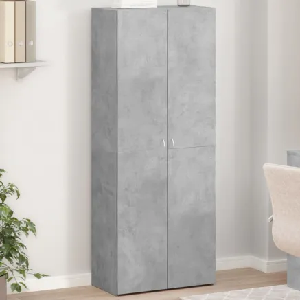 Armoire de classement gris béton 60x32x153 cm bois d'ingénierie