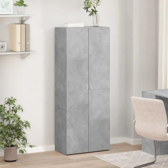 Armoire de classement gris béton 60x32x153 cm bois d'ingénierie