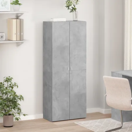 Armoire de classement gris béton 60x32x153 cm bois d'ingénierie