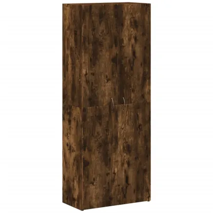 Armoire de classement chêne fumé 60x32x153 cm bois d'ingénierie 2