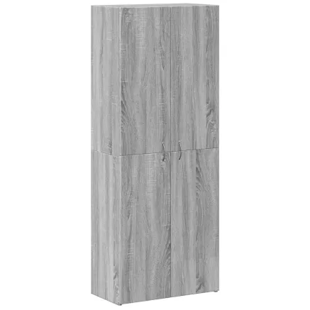 Armoire de classement sonoma gris 60x32x153cm bois d'ingénierie 2