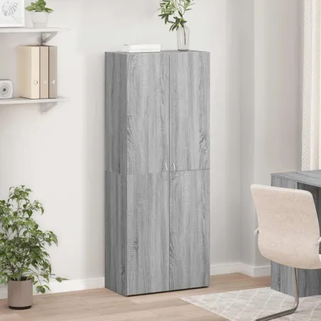Armoire de classement sonoma gris 60x32x153cm bois d'ingénierie