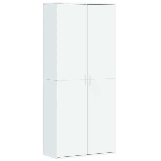 Buffet haut blanc 80x35x180 cm bois d'ingénierie