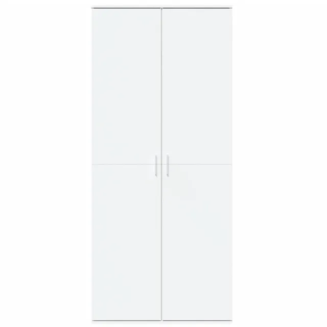 Buffet haut blanc 80x35x180 cm bois d'ingénierie