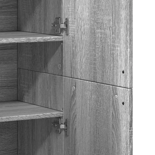 Buffet haut sonoma gris 80x35x180 cm bois d'ingénierie