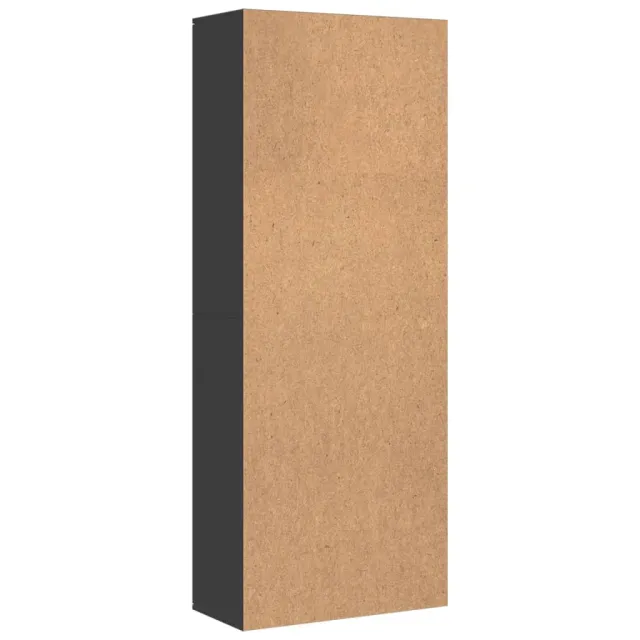 Buffet haut noir 70x35x180 cm bois d'ingénierie