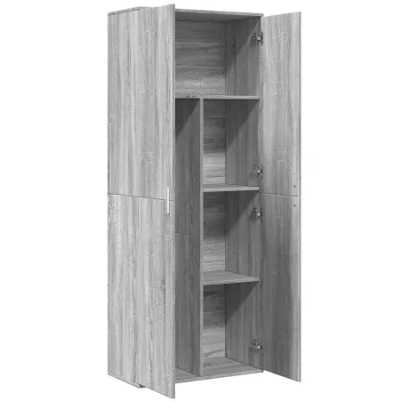 Buffet haut sonoma gris 70x35x180 cm bois d'ingénierie