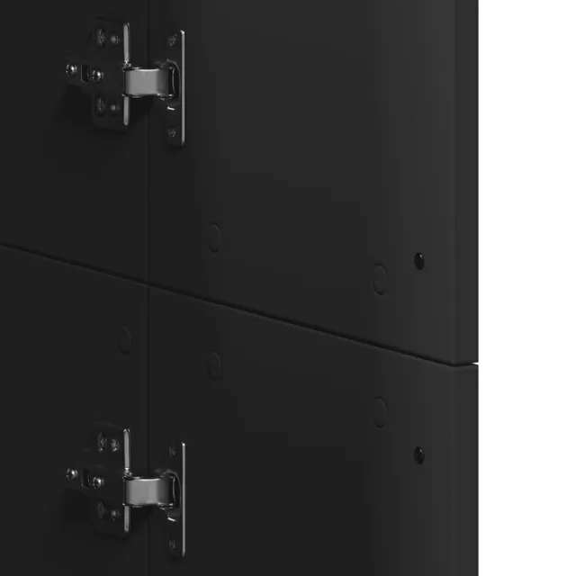 Buffet haut noir 60x35x180 cm bois d’ingénierie