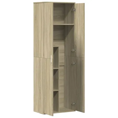 Buffet haut chêne sonoma 60x35x180 cm bois d'ingénierie