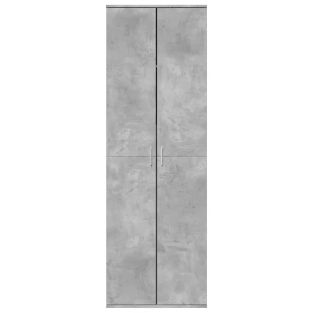 Buffet haut gris béton 60x35x180 cm bois d'ingénierie