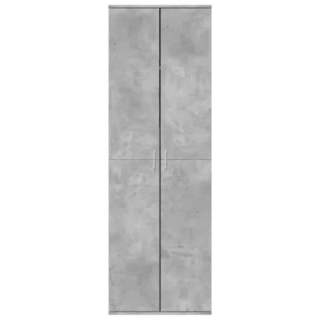 Buffet haut gris béton 60x35x180 cm bois d'ingénierie